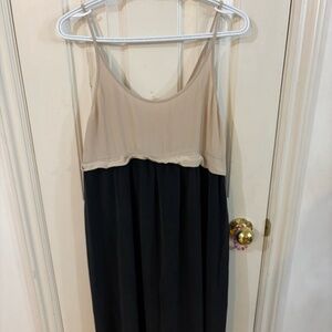 Aritzia Two-Tone Maxi Dress in Beige and Black